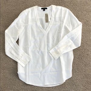 NWT J crew winter white blouse, 2P